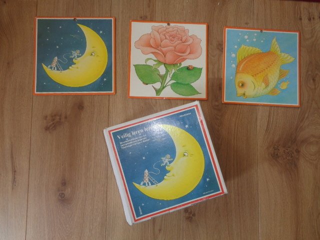 Moon - Rose - Fish, 34 wall posters / school posters Learn to read