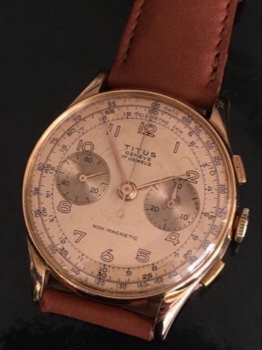 Titus geneve vintage chronograph 1950's