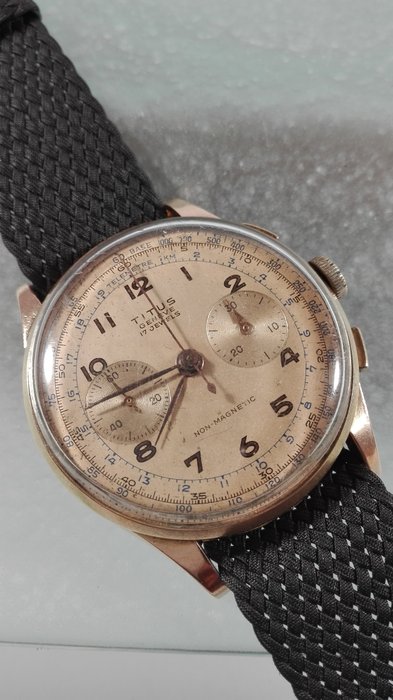 Titus Genève Chronograph – 18 kt (750/1000) gold – Men's wristwatch