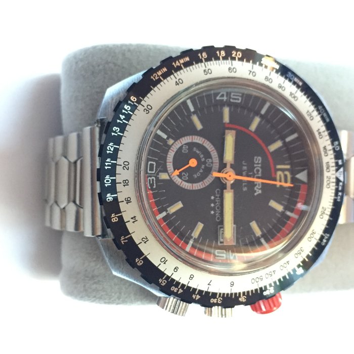 Men's Sicura Chrono 17 Jewels, from the 70s.