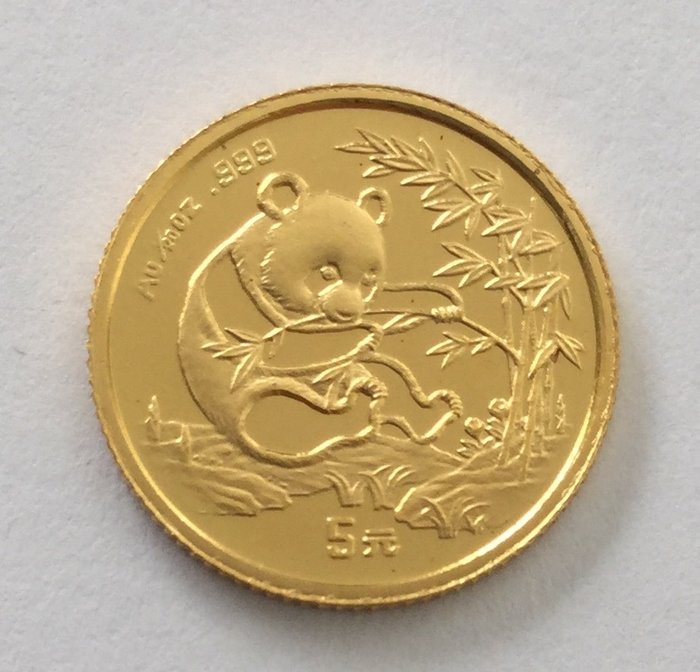 China – 5 Yuan 1994 'Panda' – 1/20 oz gold - Catawiki