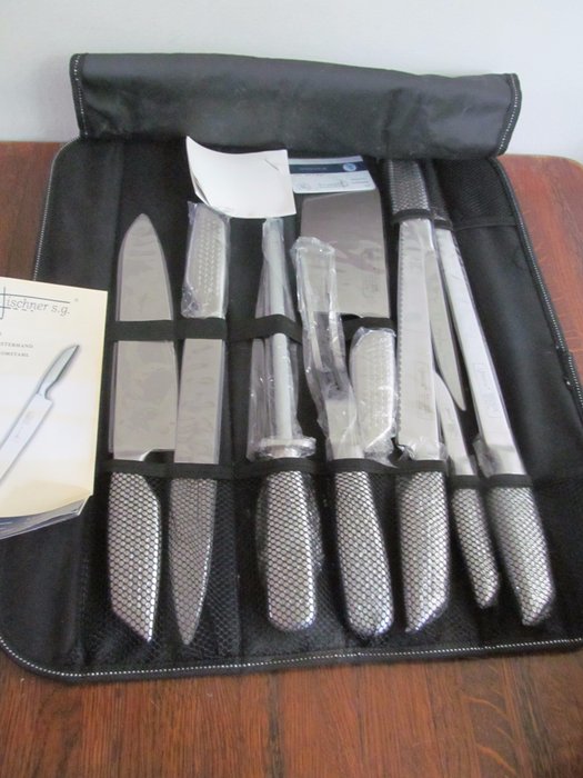 Fischner s. g professional 9 parts chrome steel knife set
