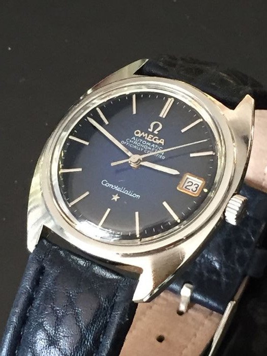 Omega Constellation men's watch, 1960s, blue dial