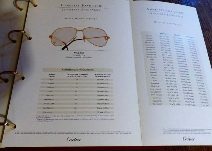 Cartier Sunglasses 1987 Catalogue 