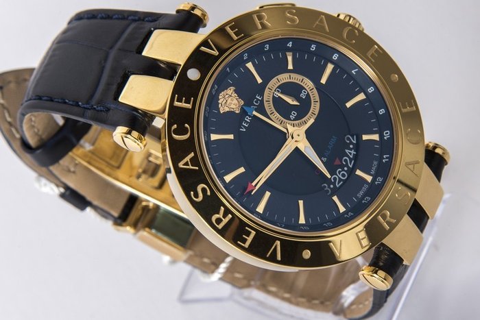 Versace – Model: V-Race 29G70D282S282 – GMT – Alarm – Men's wristwatch