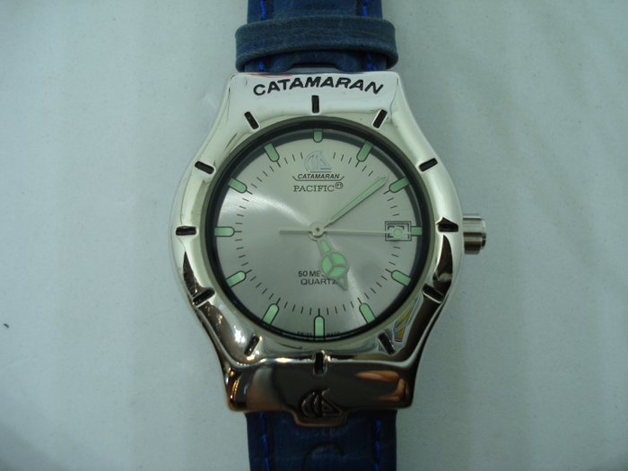 Catamaran Pacific Swiss men's wristwatch – 1980s – N.O.S.