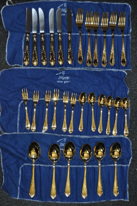 30 piece gold plated cutlery 3 plus Solingen 18/10