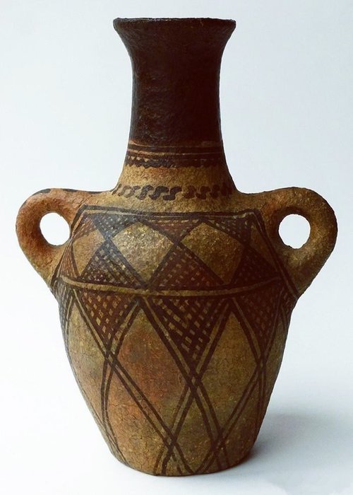 Important ethnographic and ethnic piece of North African art of the Berber culture - North African pottery vase