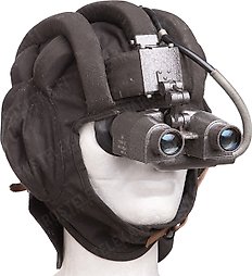 Tank helmet with infra-red night vision goggles