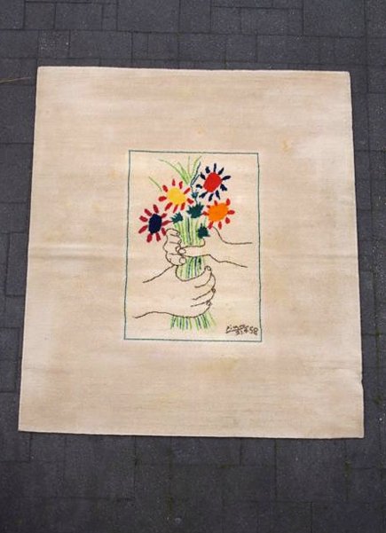 Desso, cloth with "Le Bouquet" design based on a painting by Pablo Picasso