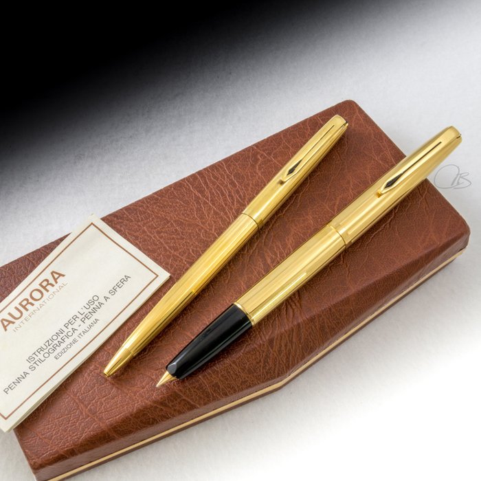 Aurora 98 (2nd Generation) Gold-plated Ballpoint and Fountain Pen 