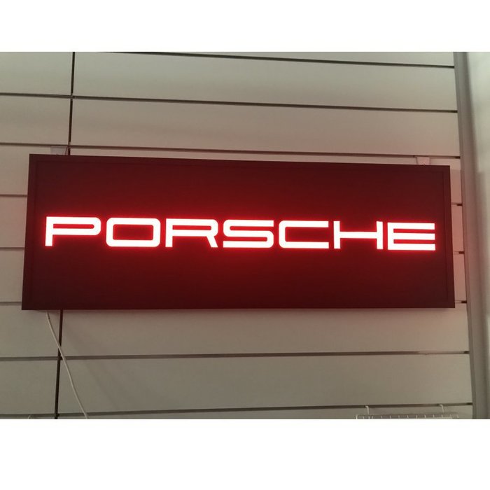 Porsche Big Garage Lighted Sign - 123 x 43 cm