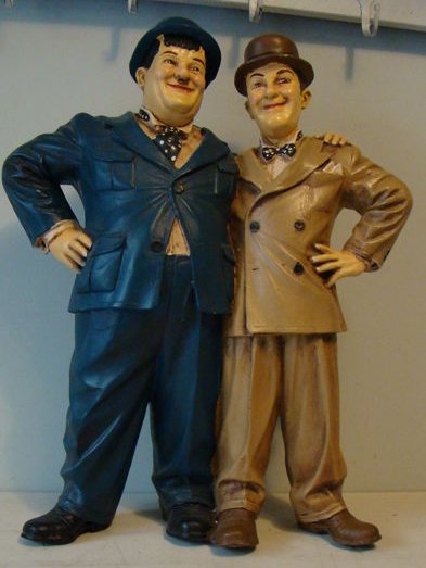 Large statue of Laurel & Hardy