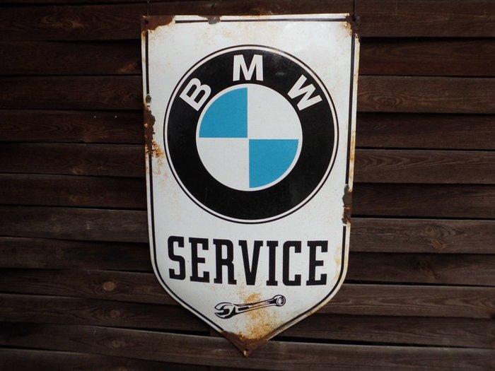 Enamel sign - BMW Service, 60 x 30 cm