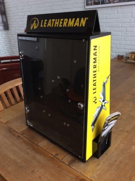 Original Leatherman display cabinet
