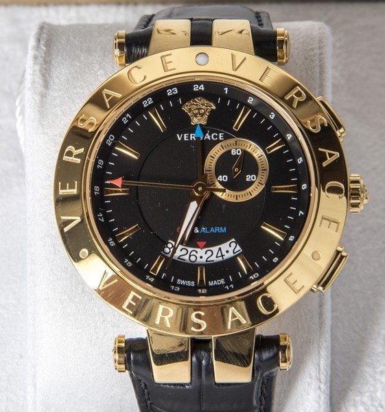 Versace – Modello V-Race 29G70D0095009 – GMT – Alarm – Men's wrist