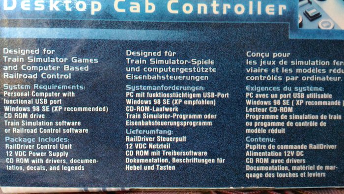 RailDriver Desktop Train Cab Controller -Drive your train simulation game  with realistic throttle, brake, reverser, and switch controls - Catawiki