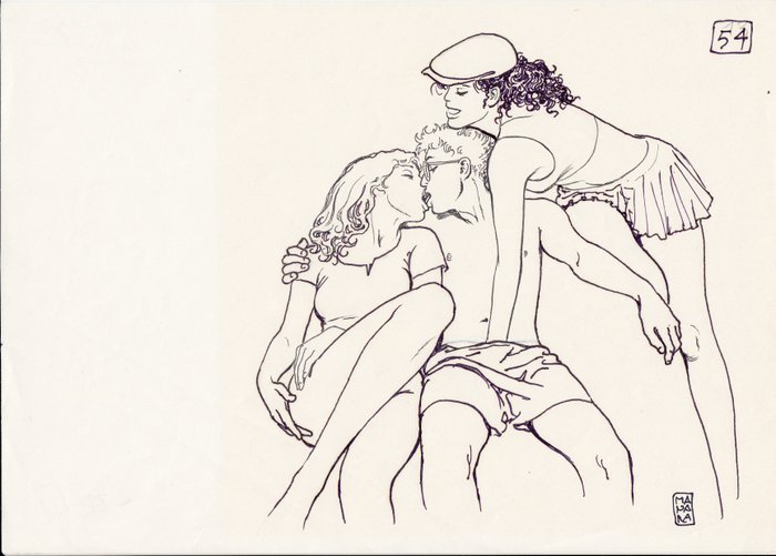 Manara, Milo - Original drawing - Kama Sutra - (1997)