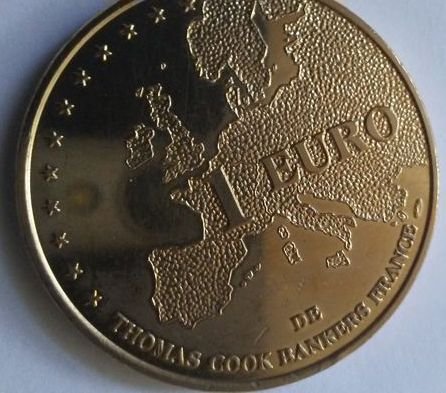 Francia - Jeton Touristique '1 Euro de Thomas Cook Bankers' Janvier 1998
