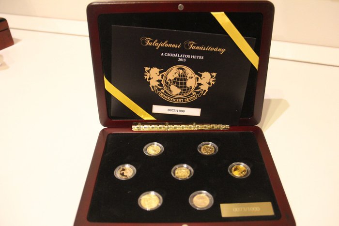 World - Set of 7 coins 2013 "The Magnificent Seven" - 7 x 1/10 oz gold