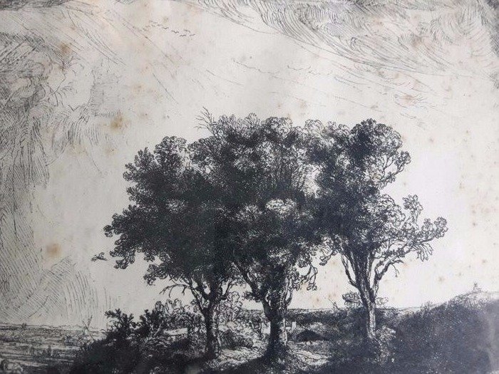 After Rembrandt Harmensz van Rijn (1606-1669) - “The Three Trees” - 1643 - Probably a late print (19th century)