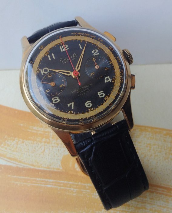 Dreffa Geneva - Chronographe Suisse - Men's wristwatch - '50s