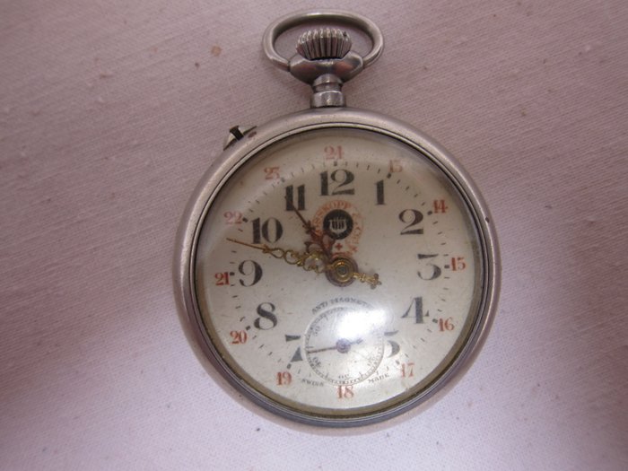Rosskopf patent - (Roskopf copy) - Swiss made - pocket watch - ca. 1910