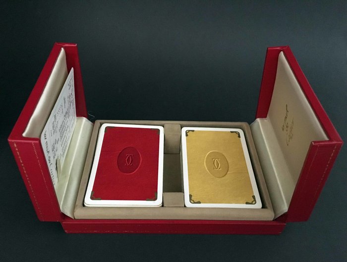 Les Must de Cartier limited edition 1970 - complete set of two decks of playing cards