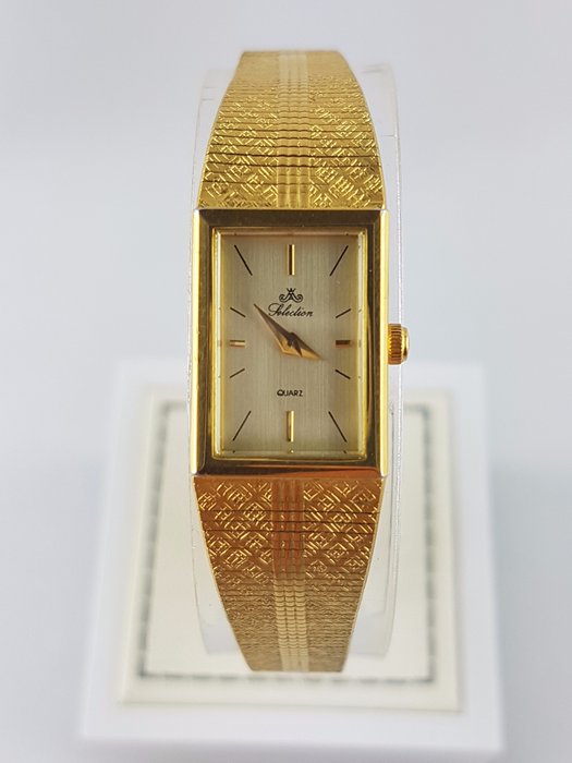 Selection Quarz Gold Uhr Watch | Vergoldet |  70er Retro Vintage