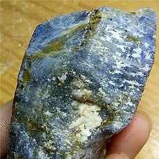 100g Natural Unheated Blue Sapphire Corundum Facet Rough Specimen 