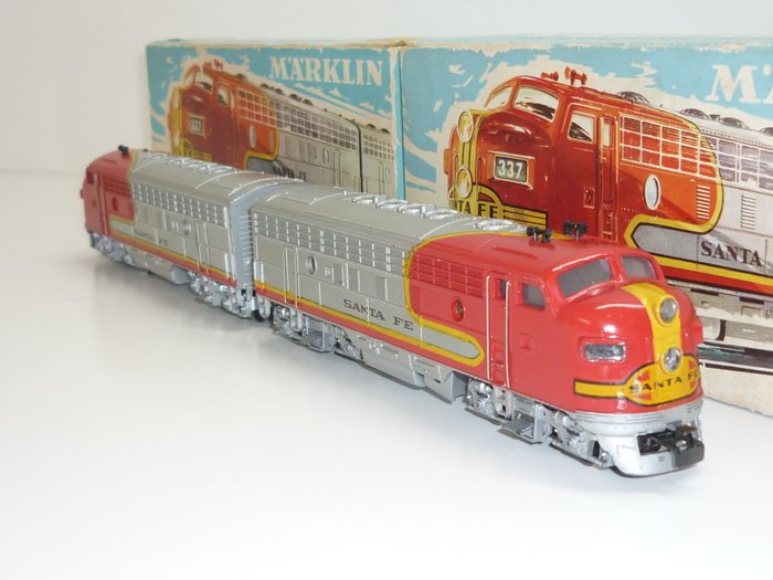 Marklin 3060&4060 HOゲージ SANTA FE鉄道機関車セット-