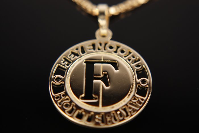 14 kt yellow-gold unisex Feyenoord pendant with necklace - size: 50 cm, USA: 19.68 inch