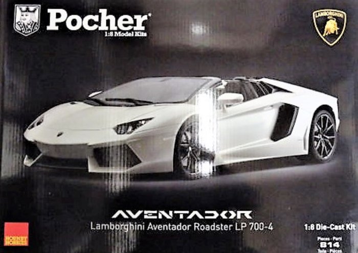 Pocher HK101 Lamborghini Aventador LP 700-4 Metallic White Model Car Kit 1:8 