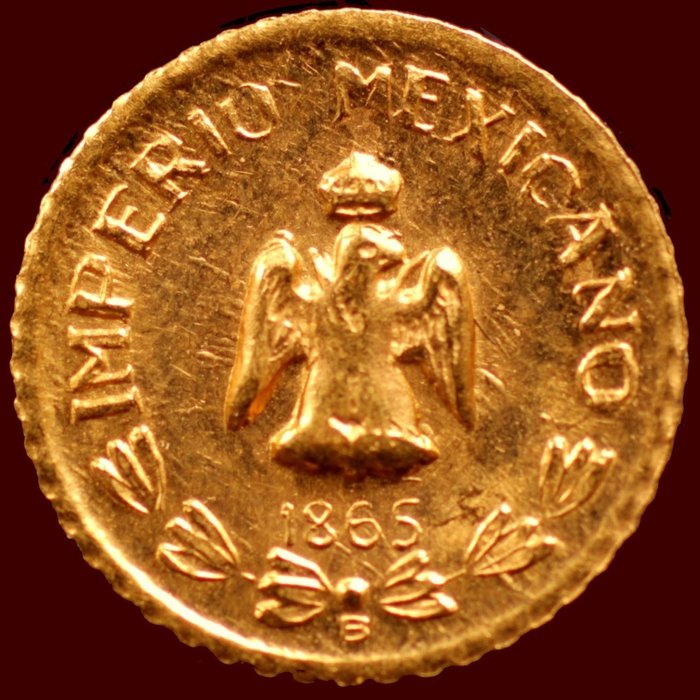 Mexico - 1 Peso 1865 'Maximiliano' restrike - gold