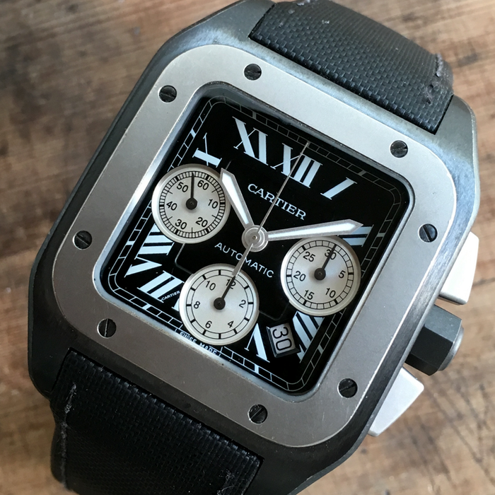 cartier santos titanium watch
