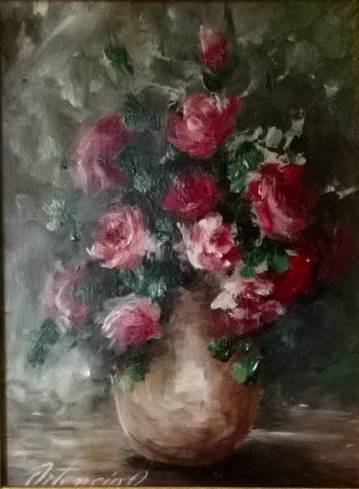 Ortensia Celeste (20th century) Vaso di rose