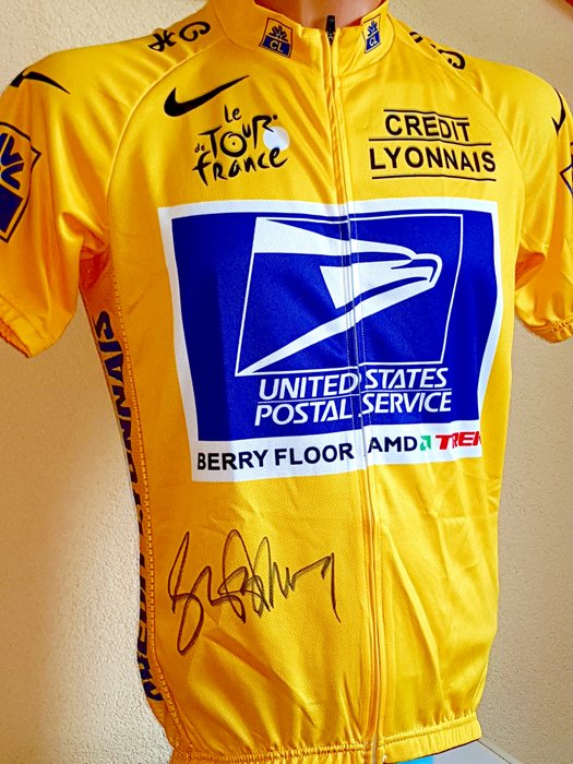 Lance Armstrong - hand-signed yellow jersey + COA.