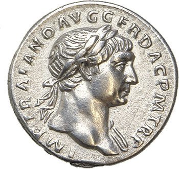 Roman Empire - Silver denarius of Emperor Trajan