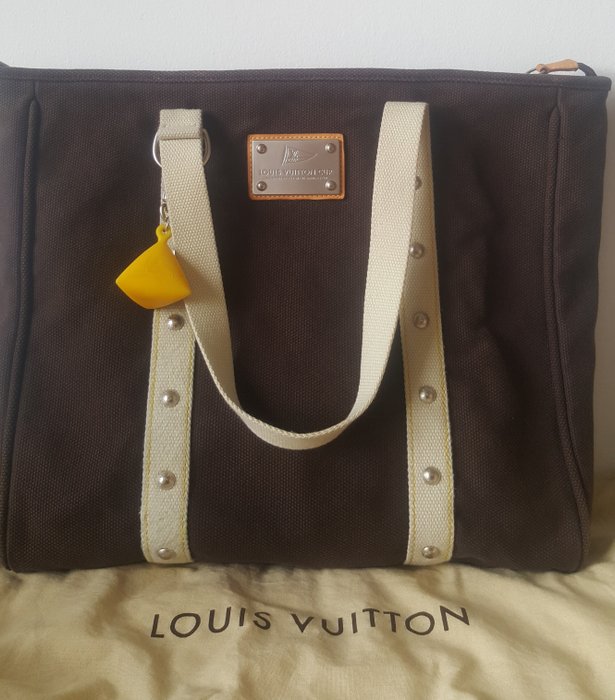 Louis Vuitton - Antigua GM LV Cup Brown canvas Cabas Tote bag - Limited edition America's cup