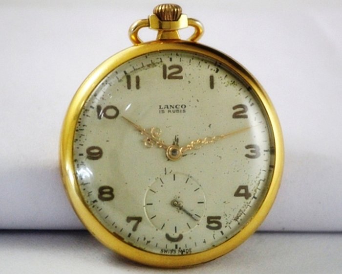 Lanco 15 Rubis Pocket Watch - Production Year Early 1900s 