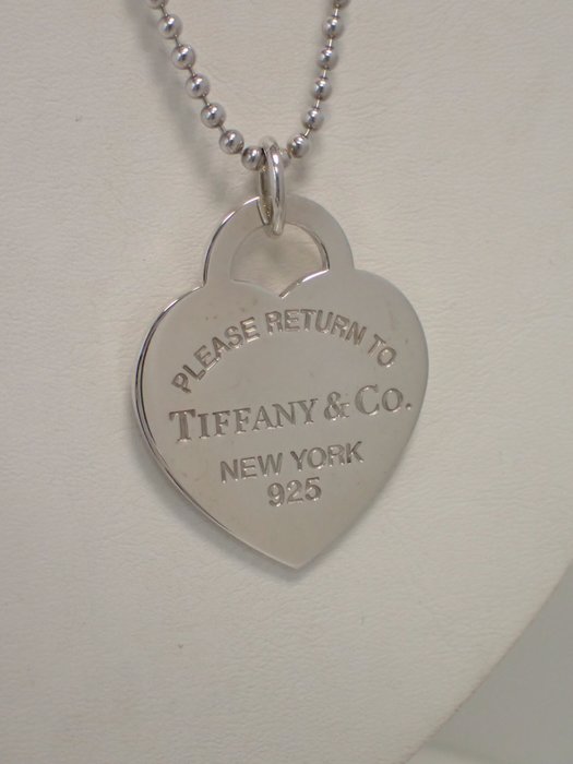 tiffany large heart tag necklace