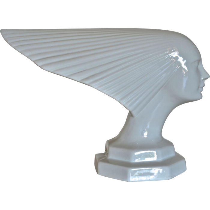 Naar Mascotte van Lalique, la "Victoire", Art Deco tafellamp.