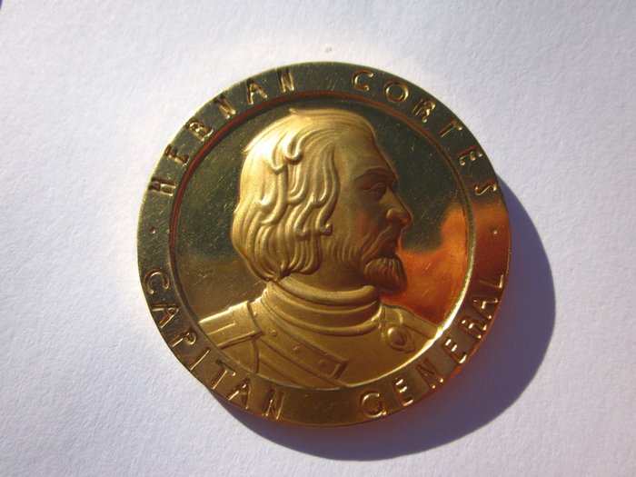Mexico - Hernán Cortés medal, 1963, 'Cuauhtémoc, lord of Tenochtitlan' - 900/1000 gold.