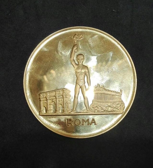 Italy - Large Medal, 1960, commemorating the XVII Roman Olympiad - gold