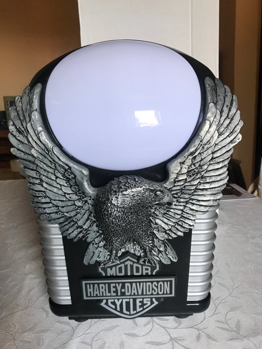 Harley-Davidson-Radio mit Original-Leuchte - Modell Milwaukee - 1990er Jahre