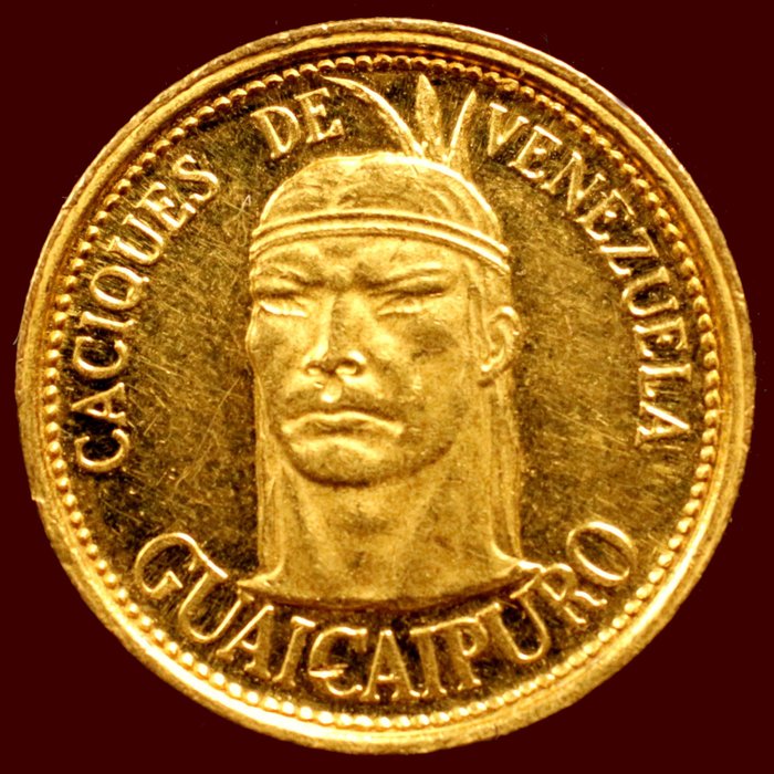 Venezuela - 5 Bolivares 1962 Caciques de Venezuela - Gold