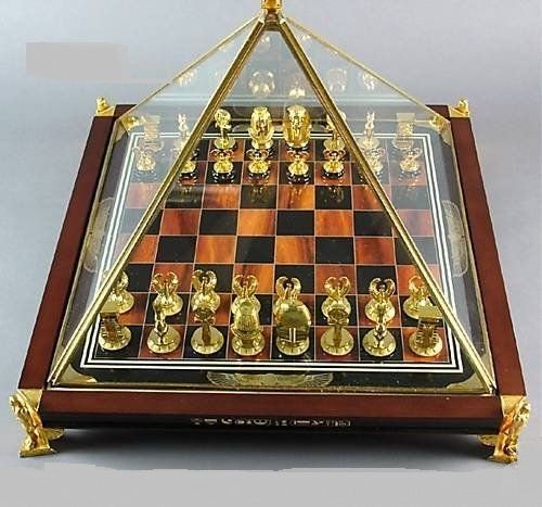 Franklin Mint - The King Tutankhamun Egyptian Chess Set - Heavy 24