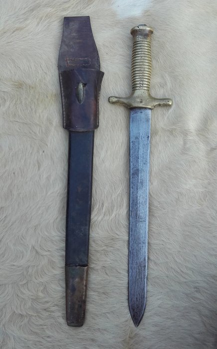 Piedmont dagger, Kingdom of Italy mod. 1859, complete with scabbard and scabbard case (frog)