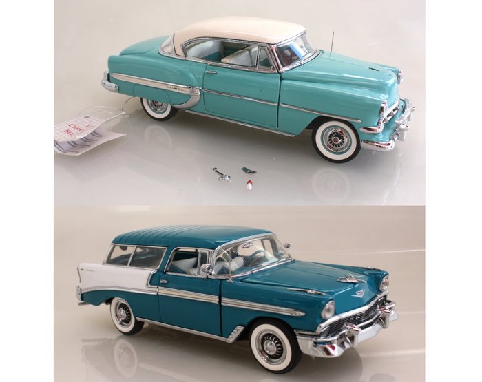 Franklin Mint - Scale 1/24 - Chevrolet Bel Air 1954 and Chevrolet Nomad Wagon 1956