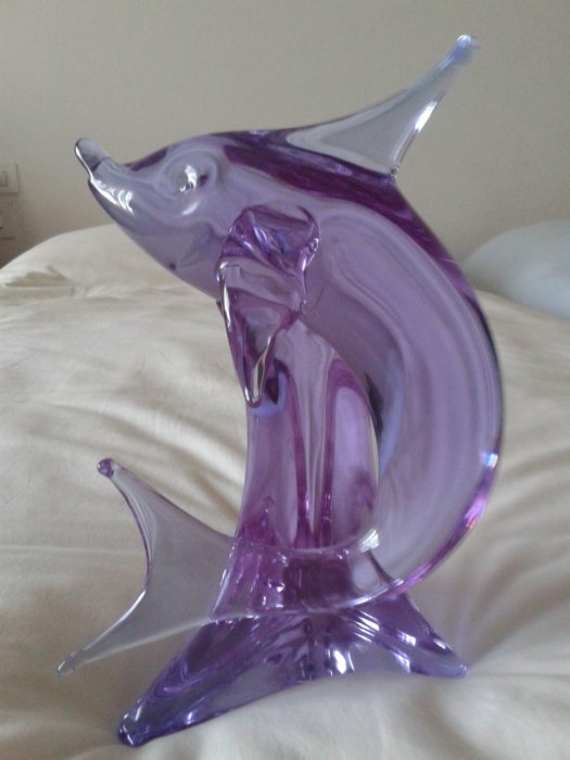 Murano - alexandrite glass vintage dolphin